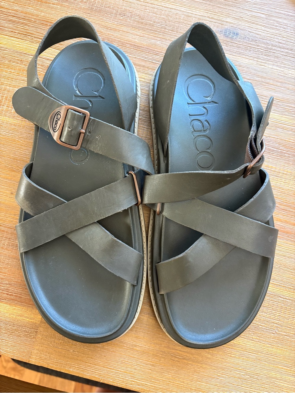 Chaco Brown Strappy Leather Sandals